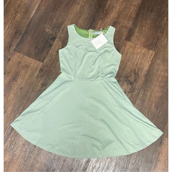 Belongsci Small Mint Green Cut our Sides Cocktail Dress New - Picture 1 of 7